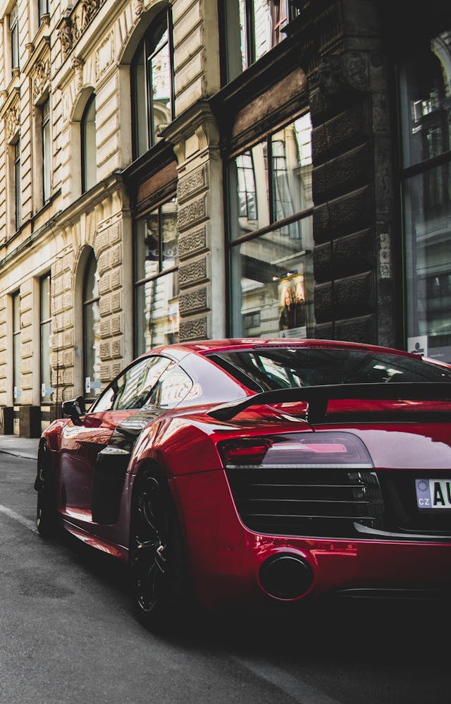 Background image of a sports car